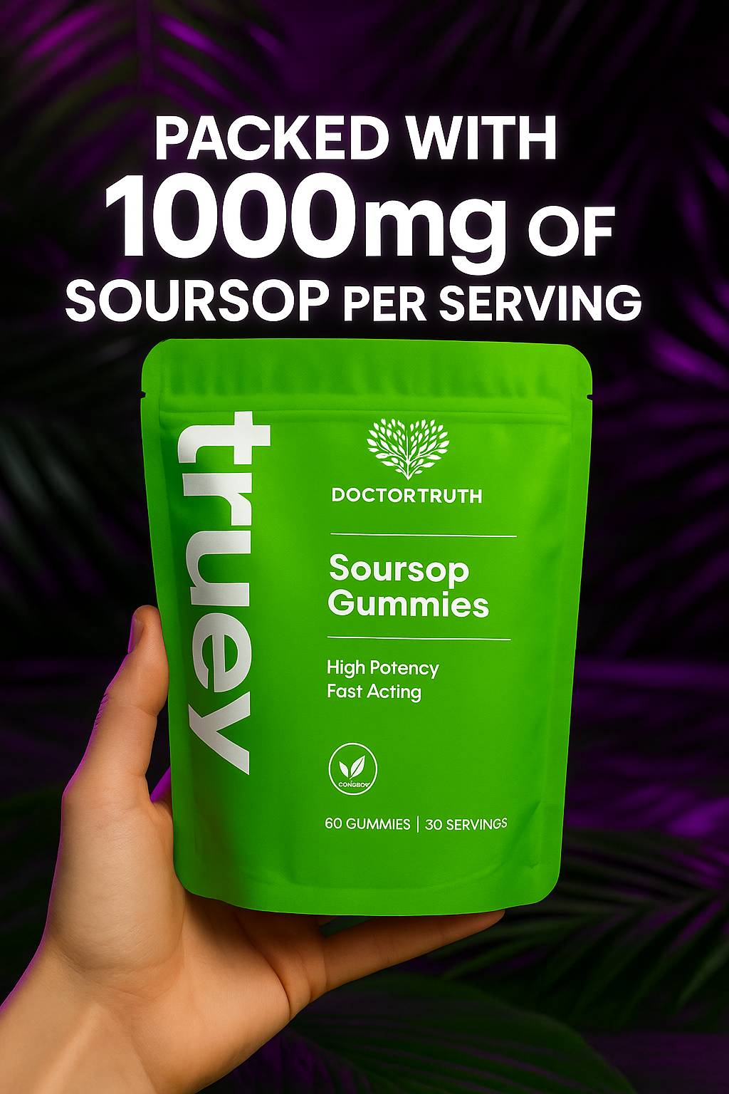 DoctorTruth Soursop Gummies (30 Servings) for Blood Flow &amp; Inflammation